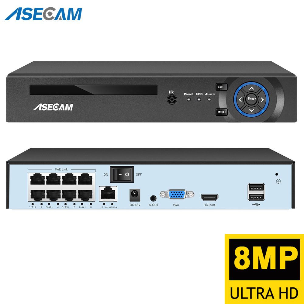 Home Security And Cameras - Süper 8MP POE NVR Video Kaydedici