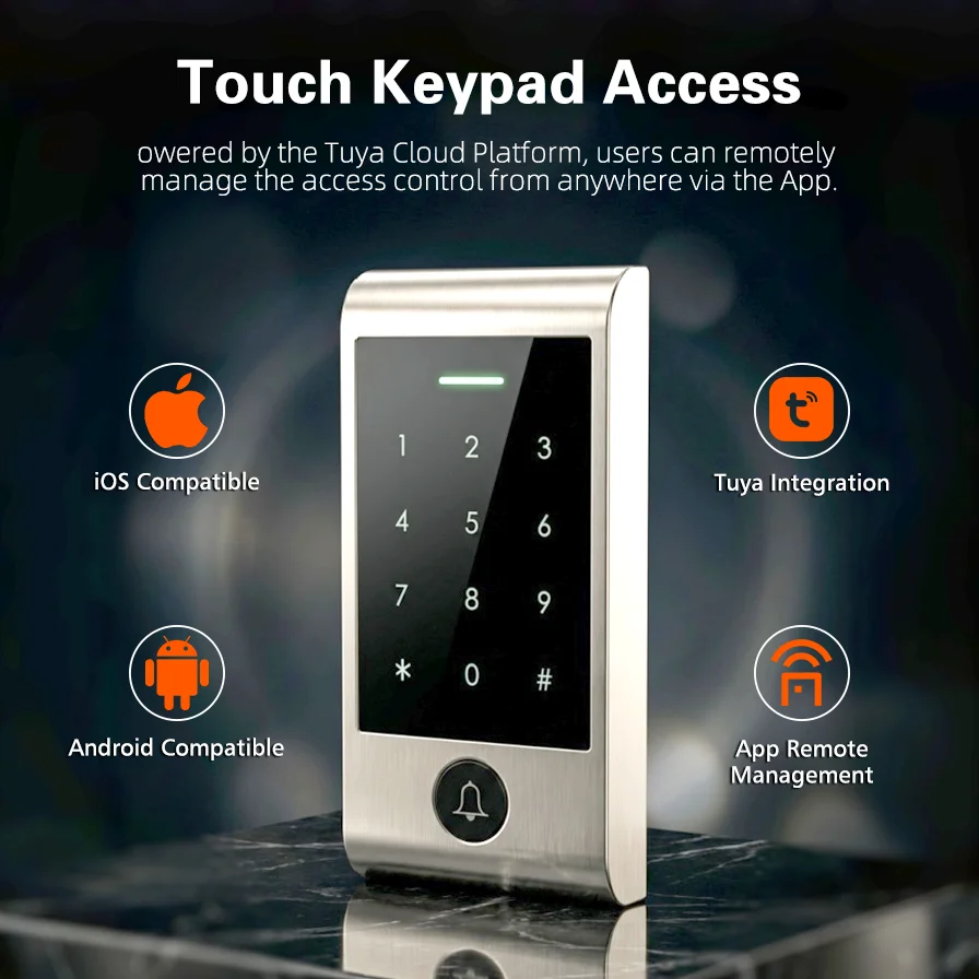 Home Security Locks For Doors - Gelişmiş WIFI Uzaktan Kumandalı Dokunmatik Tuş