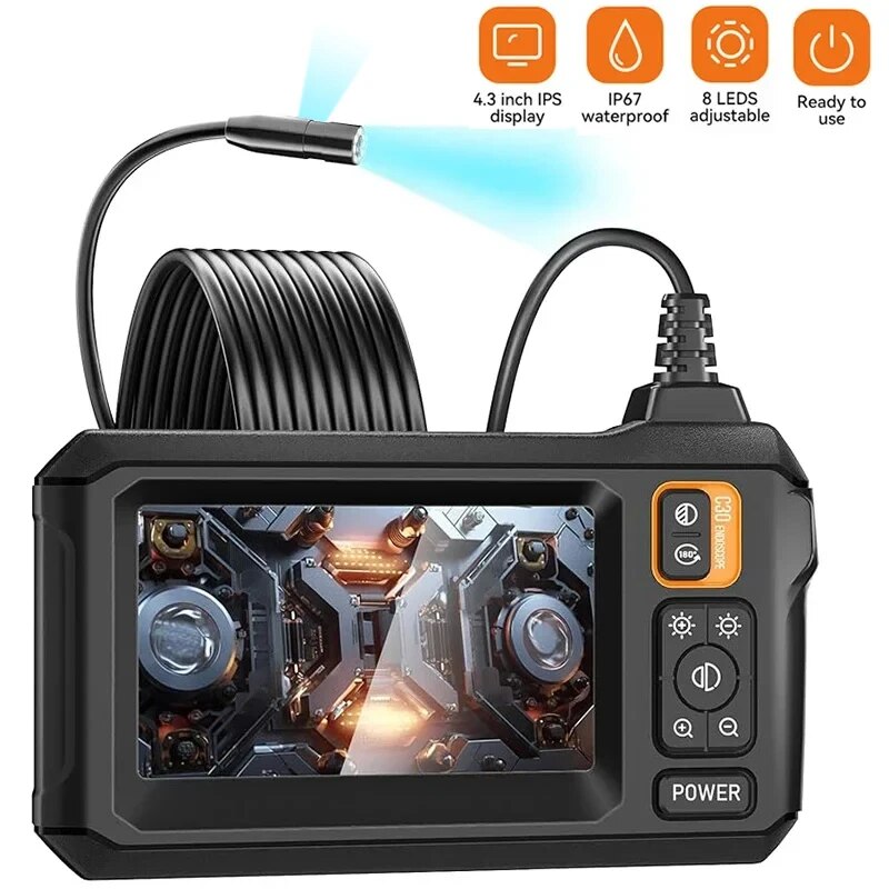 Home Security And Cameras - Endüstriyel endoskop kamera 8mm HD1080P 4.3