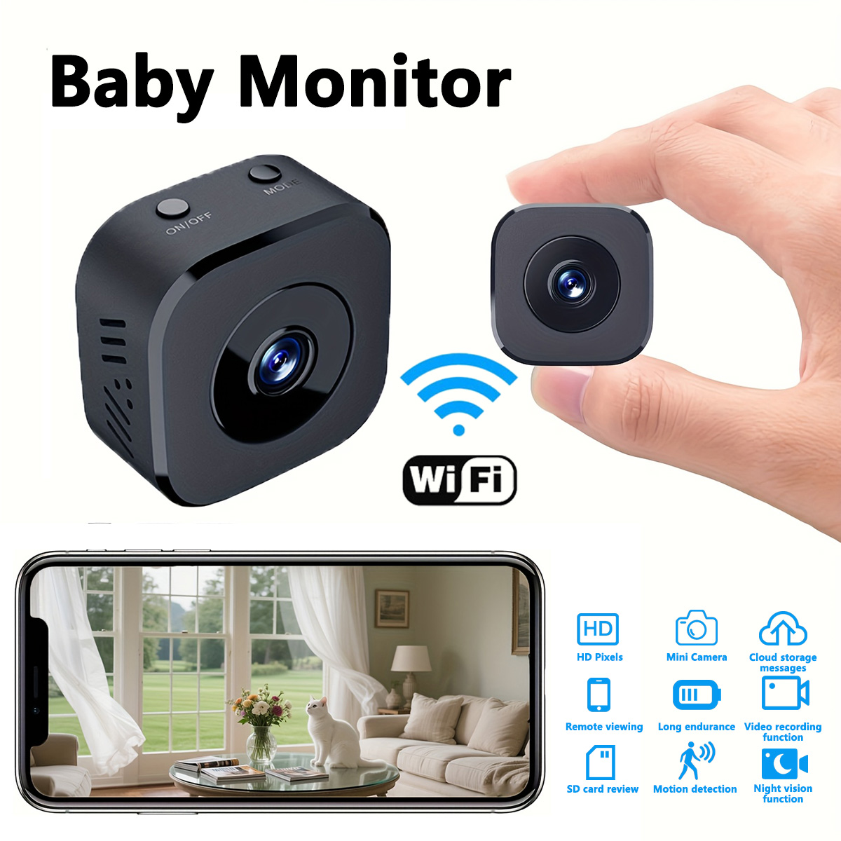 Home Security And Cameras - 1080P HD Mini WiFi Kamera Kapalı