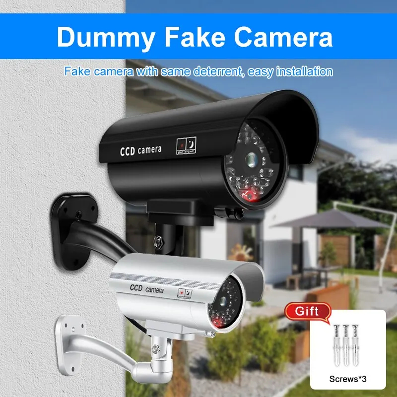 Home Security Lights - 1PC Sahte Güvenlik Kamerası Suya Dayanıklı