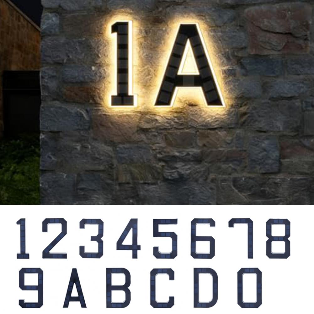 Home Security Number - Güneş Enerjili Ev Numarası Tabelası LED