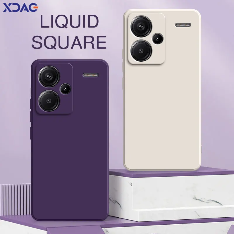 Xiaomi Home Security 360 - Kare sıvı silikon telefon kılıfı için