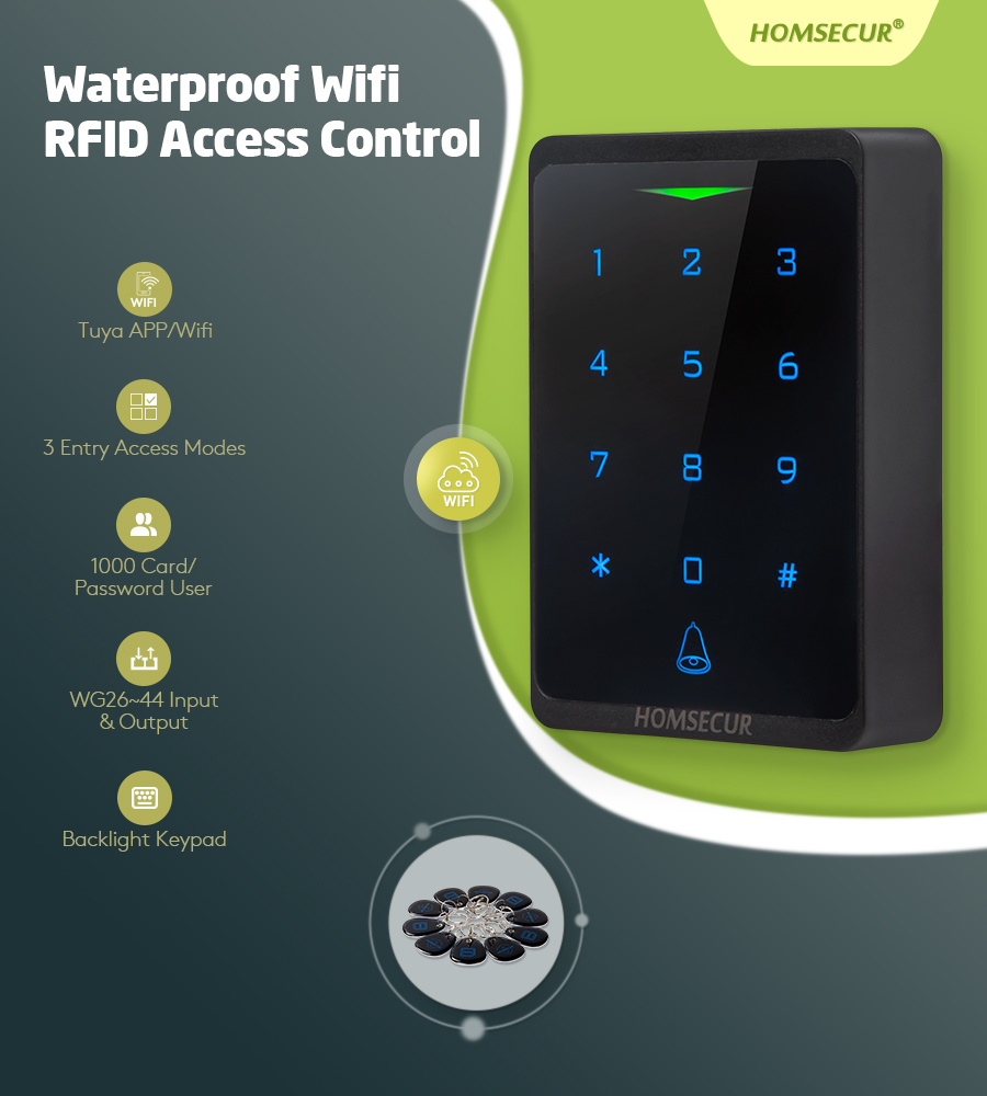 Home Security Key Fob - CH1-WIFI-EM WiFi RFID Erişim Kontrol Sistemi