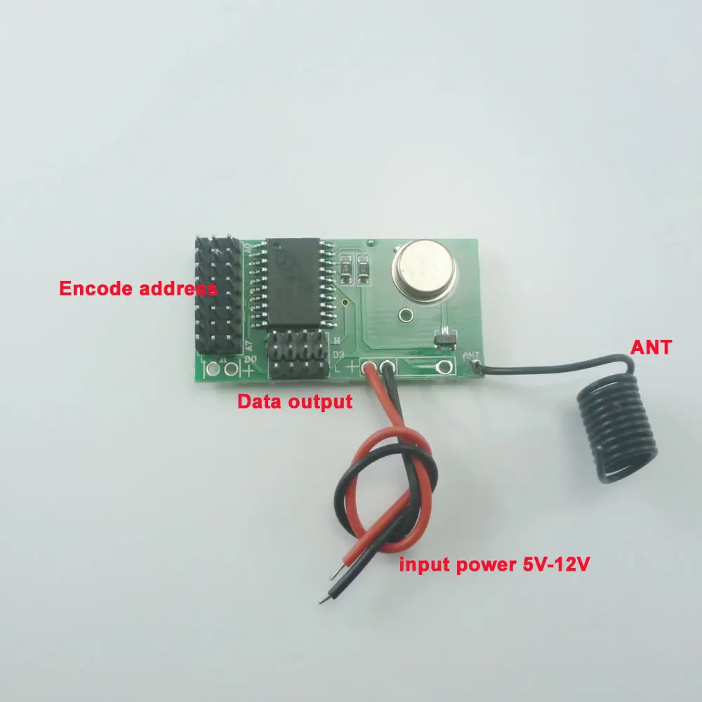 Home Security Key Fob - DC 5V 12V 4 Kanal 433Mhz