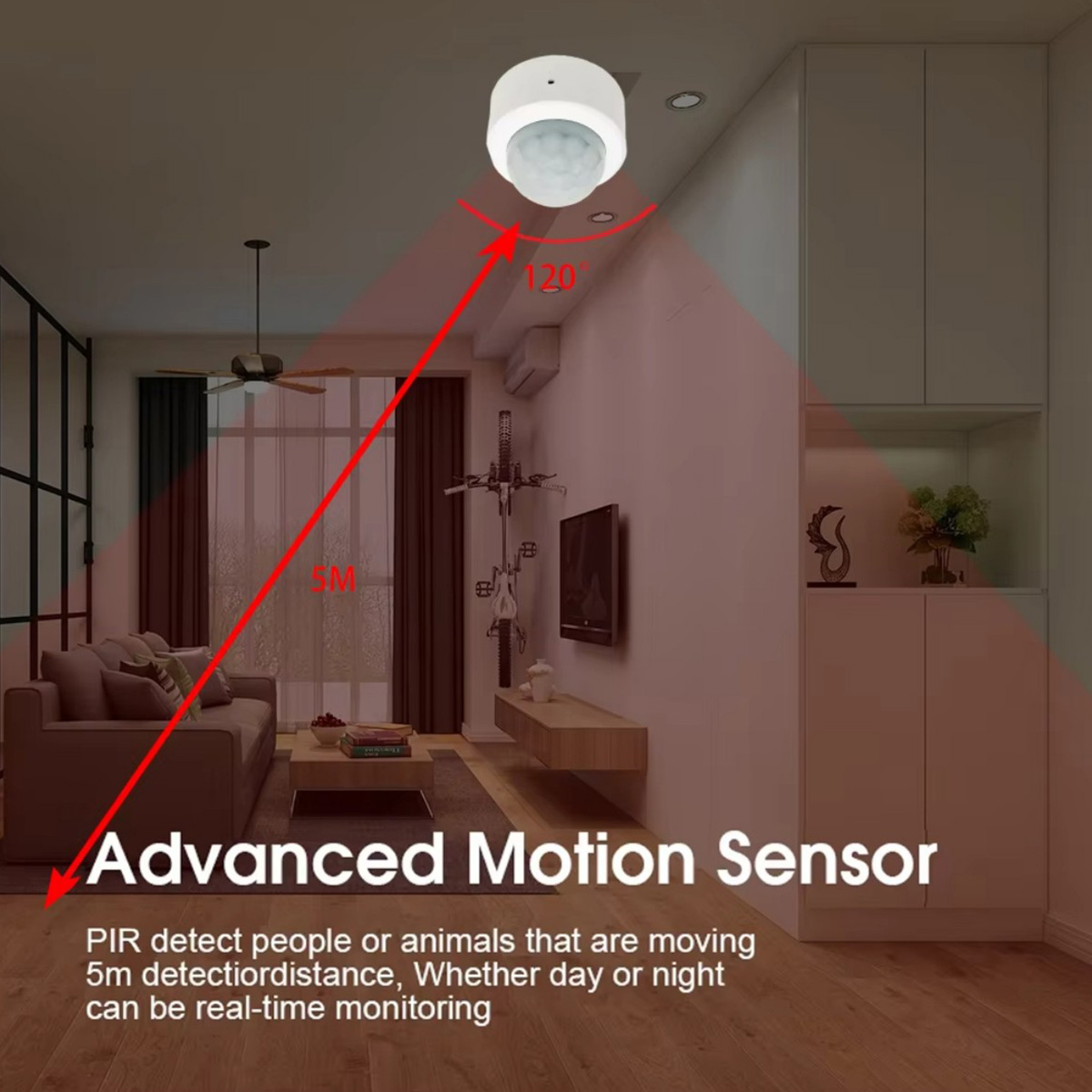 Zigbee PIR Hareket Sensörü İns - Home Security With Alarm incelemesi ve fiyatı
