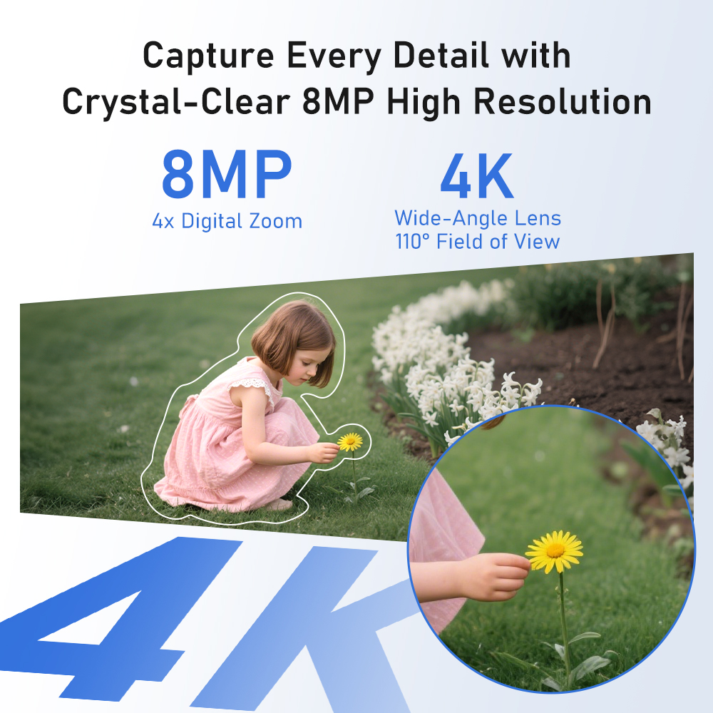 8MP 4K Güneş Enerjili Kamera S - Home Security Kit With Camera incelemesi ve fiyatı