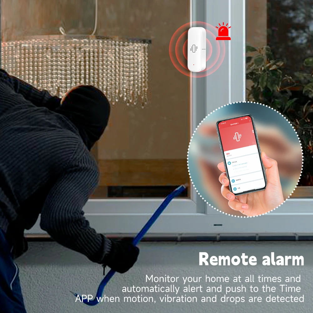 WiFi/Zigbee Akıllı Titreşim Se - Home Security With Alarm incelemesi ve fiyatı