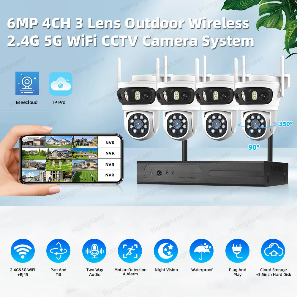 2026 Hongnaer 6MP 4 Kanallı 3  - Home Security And Cameras incelemesi ve fiyatı