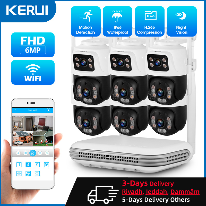 KERUI Su Geçirmez 6MP HD Kablo - Home Security Kit With Camera incelemesi ve fiyatı