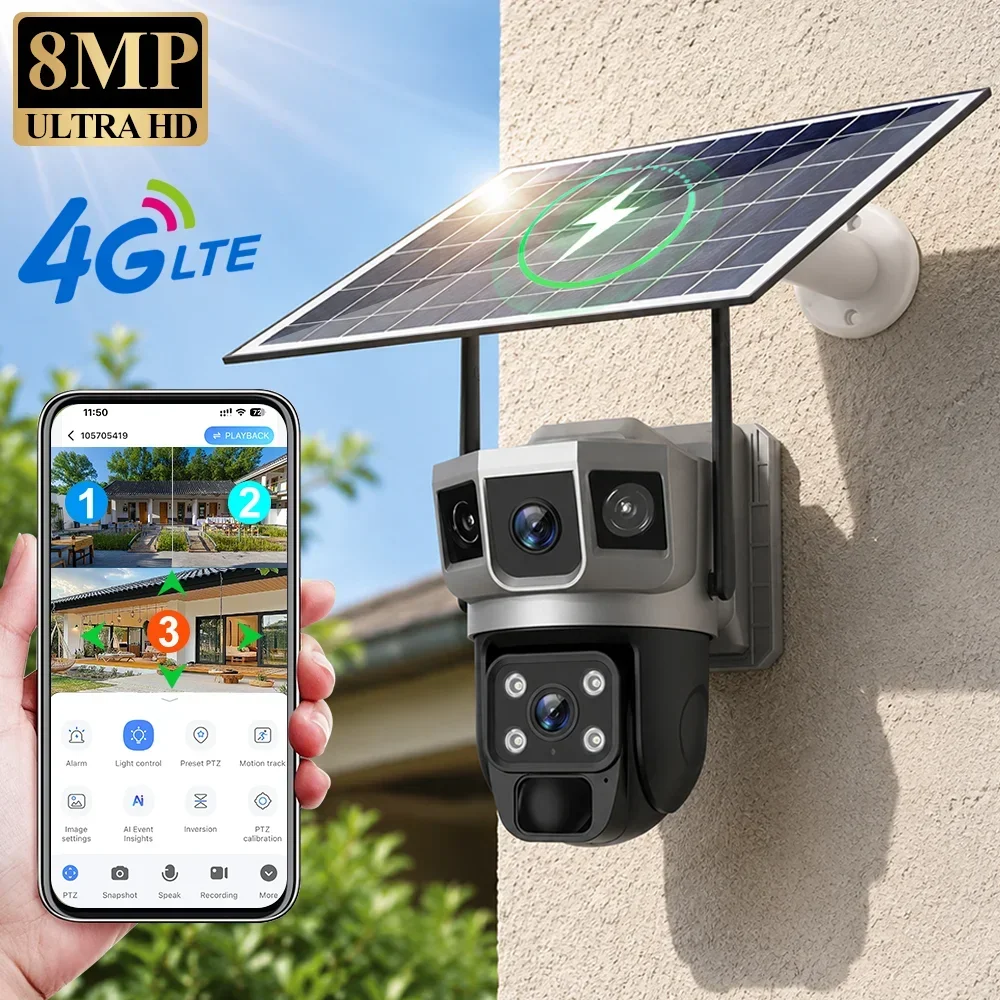 V380 4K 3 Ekranlı 4G Kamera Gü - Home Security Camera Installation incelemesi ve fiyatı