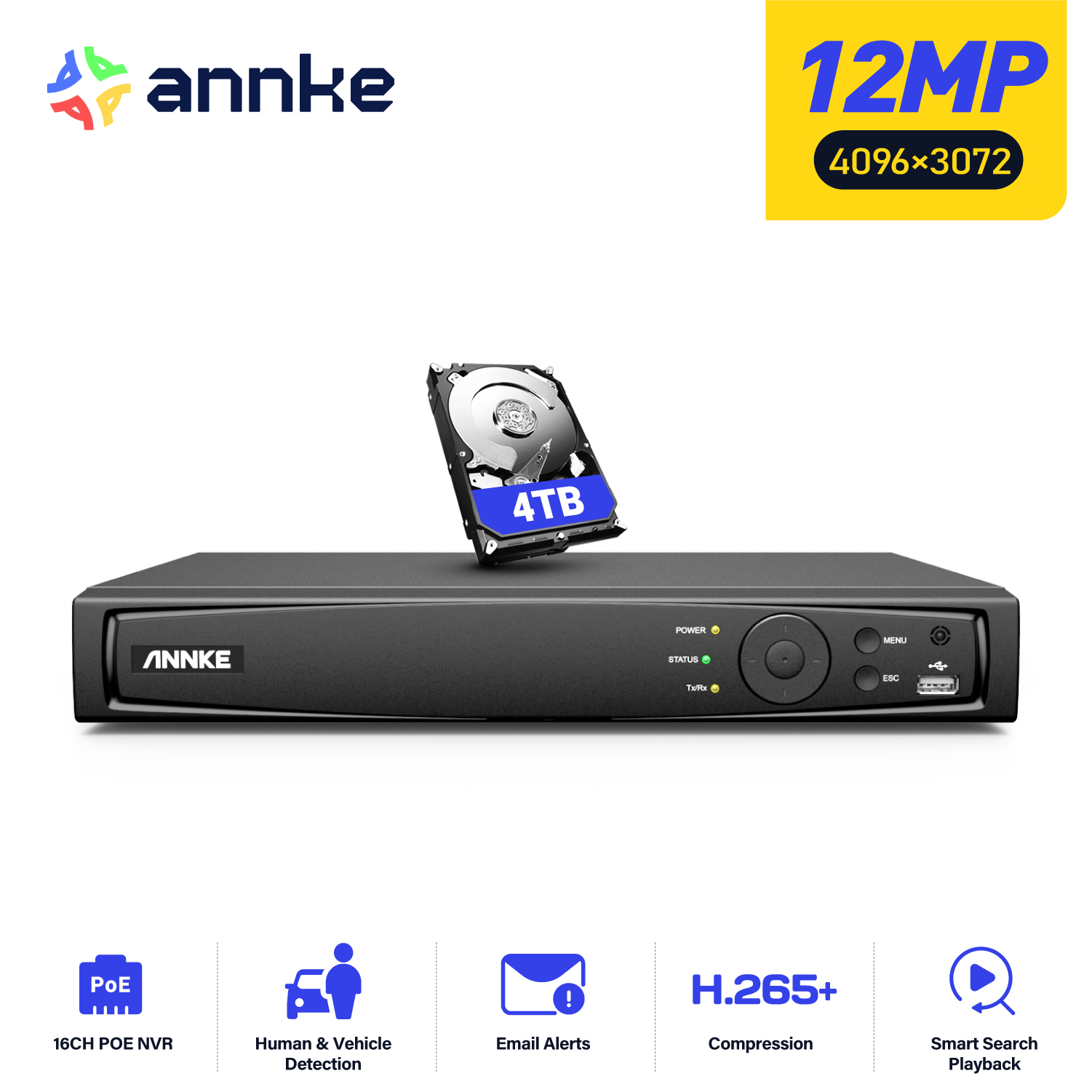 ANNKE 12MP POE NVR Ağ Video Ka - Home Security And Cameras incelemesi ve fiyatı