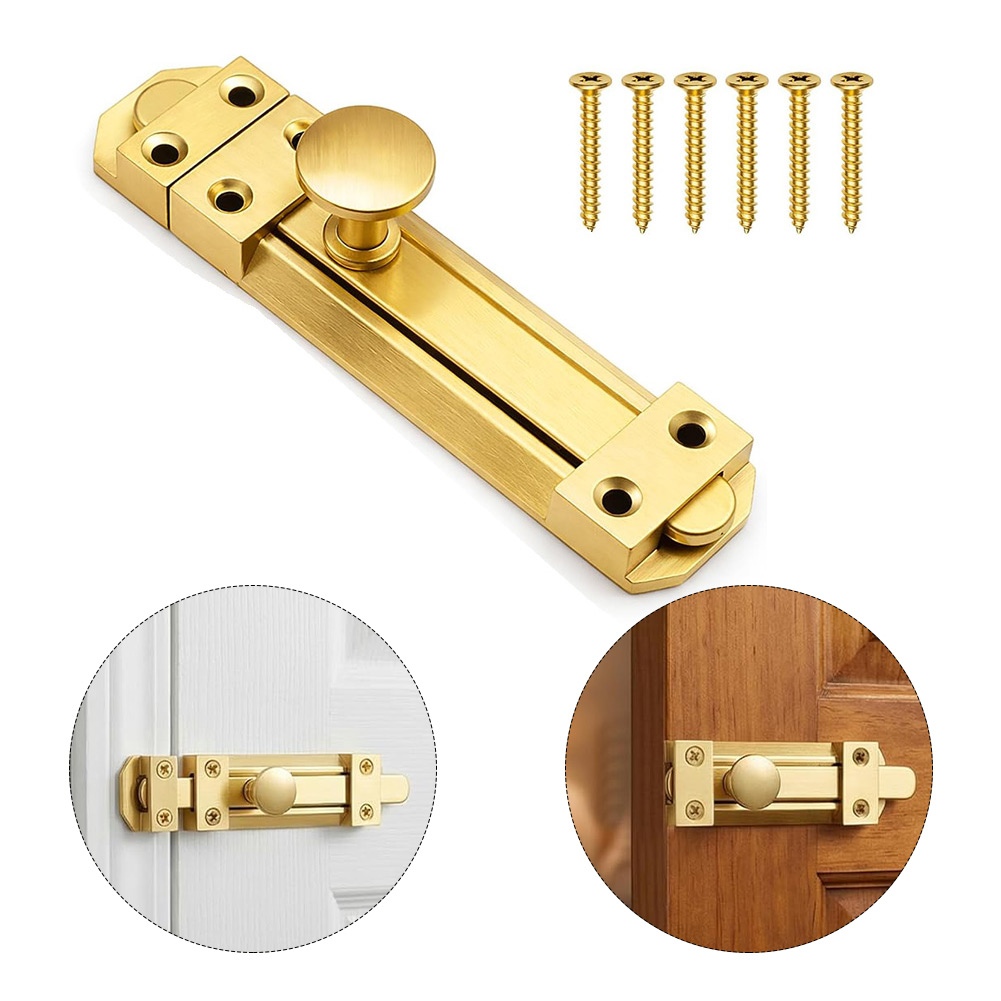 5 inç katı pirinç sürgülü kapı - Home Security Locks For Doors incelemesi ve fiyatı