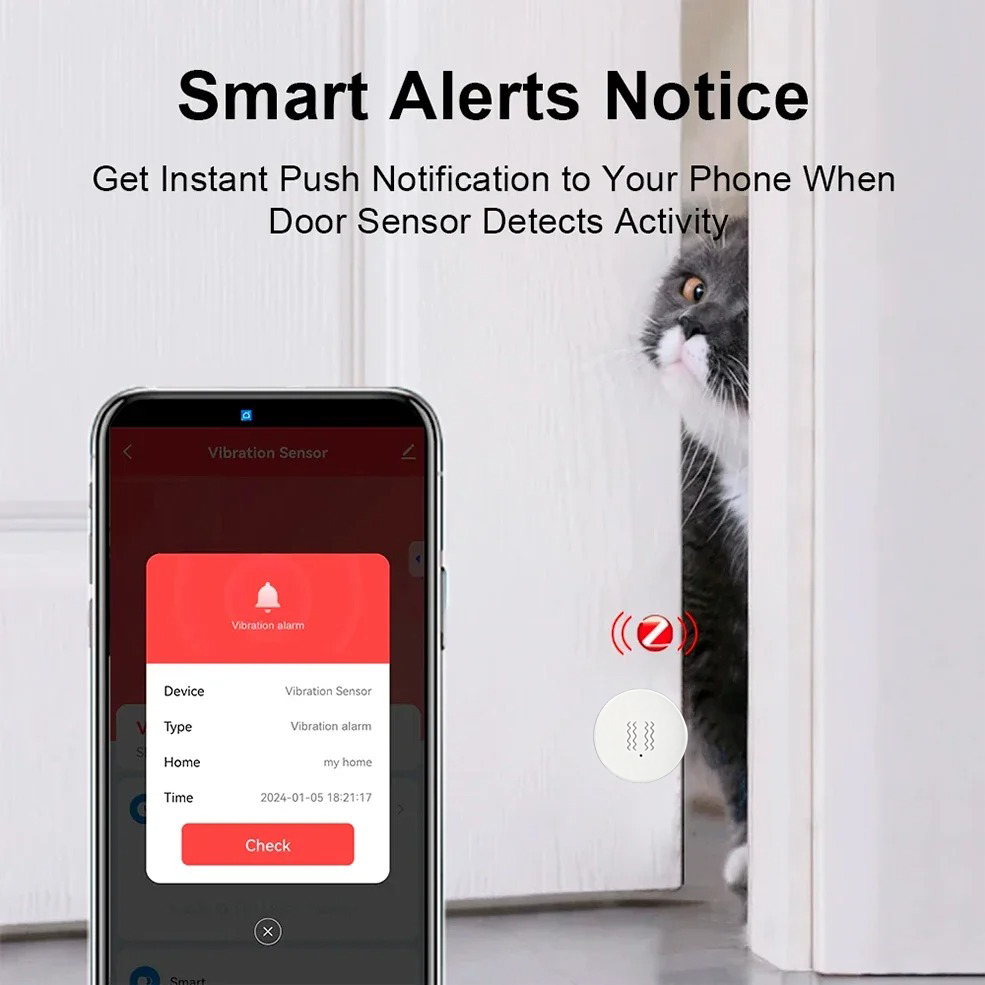Tuya Zigbee Akıllı Titreşim Se - Home Security With Alarm incelemesi ve fiyatı
