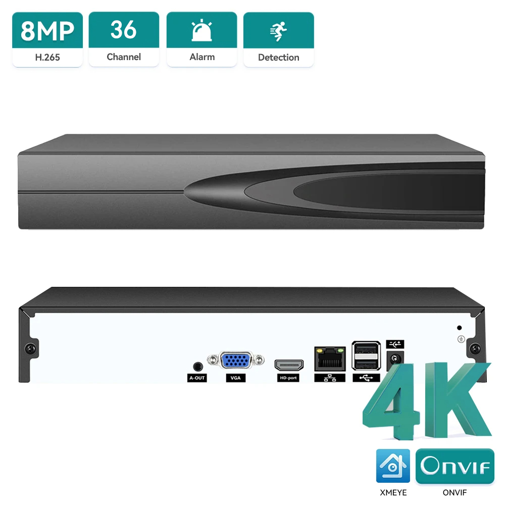 4K ONVIF CCTV NVR 36CH/16CH/10 - Home Security Systems With Cameras incelemesi ve fiyatı